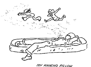 [Drawing: My Rancho Pillow]